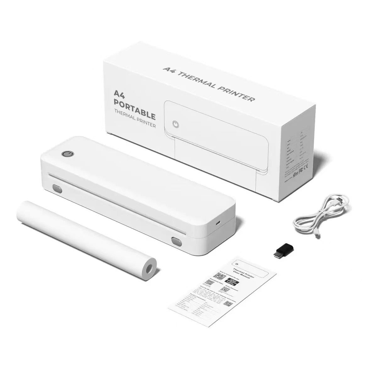 Portable A4 Thermal Printer | Inkless Bluetooth Document Printer
