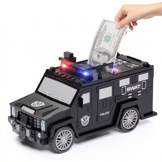 Police Armored Car Kids Money Bank