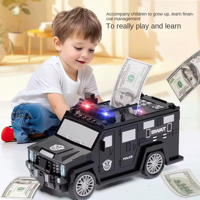 Police Armored Car Kids Money Bank